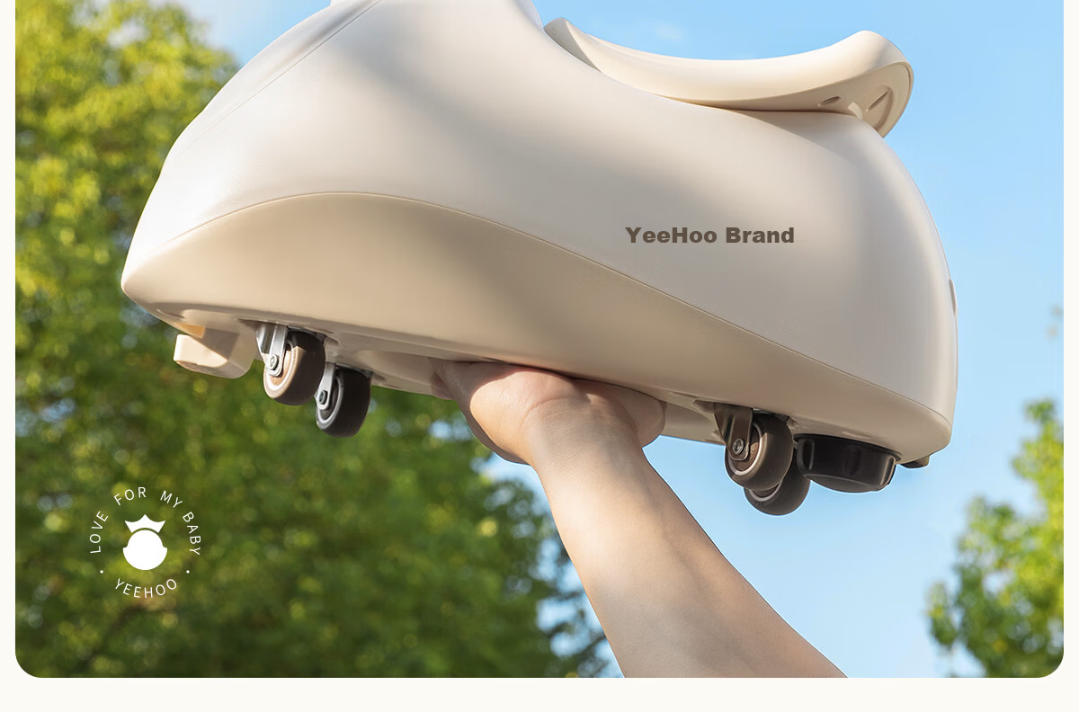YEEHOO Peanut Car Ride-On Toy for Children, Twist Car for Ages 1-3, Birthday Gift for Toddlers, Push Car with Rocking Board 24