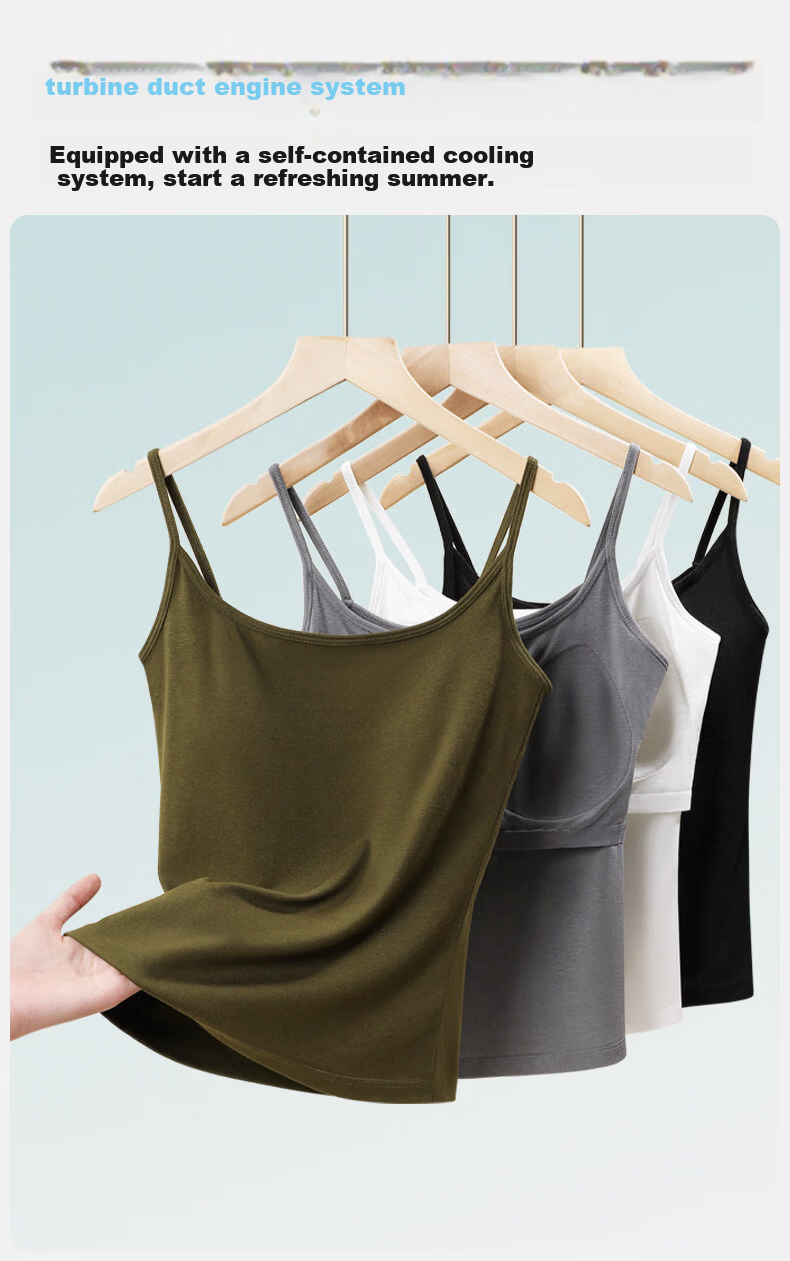 MiiOW Modal Camisole for Women with Built-In Bra Pads, Thin Straps, Suitable for Outer Wear Or Layering, Covers Side Boob, Can Be Worn As Outerwear, White 5