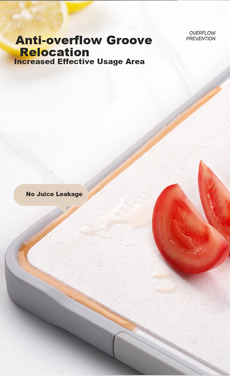 KOBACH Antibacterial Stainless Steel Cutting Board Thickened Non-Slip Mold-Resistant Double-Sided Chopping Board Medium 40*28*1.8cm 9