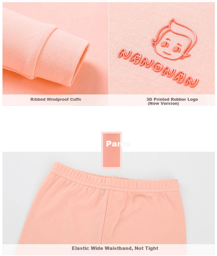 Hengyuanxiang Children's Autumn Cotton Thermal Underwear Set for Girls, Thin Warm Long Johns, Student Autumn Cotton Base Layer Shirt 10