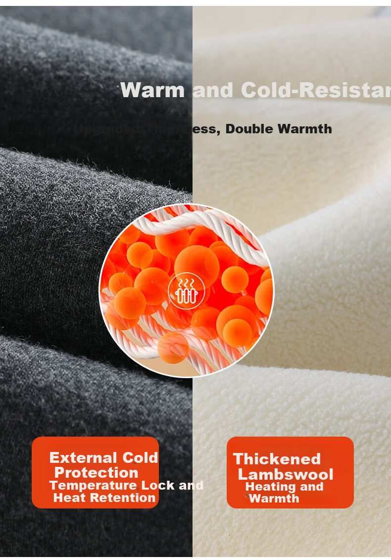 Mianshuran Northeast Extra Thick Winter Lambswool Lining Cotton Fleece Thermal Leggings for Women Plus Size Warm Pants 4