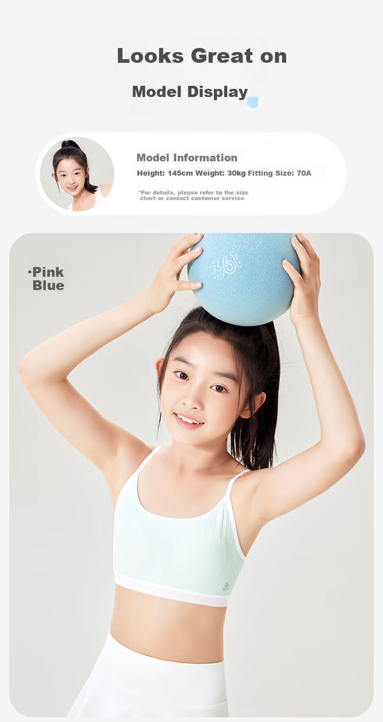 Jiusuiban Children's Underwear Girls 80 Modal Silk-Infused Developmental Bra 8-10 Years Old Anti-Protrusion Slim Camisole Vest 12
