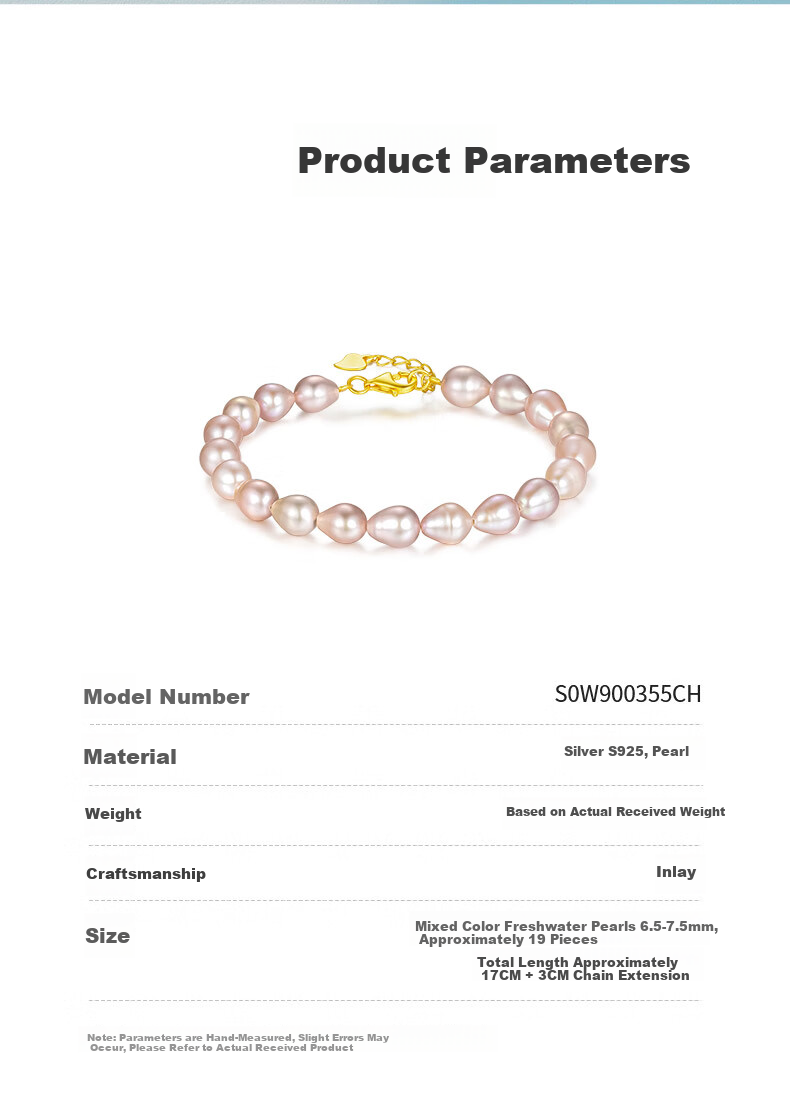 CHOW TAI SENG Mother's Day Gift Pearl Necklace Teardrop Multicolor Beaded Choker Necklace for Mom Girlfriend 3