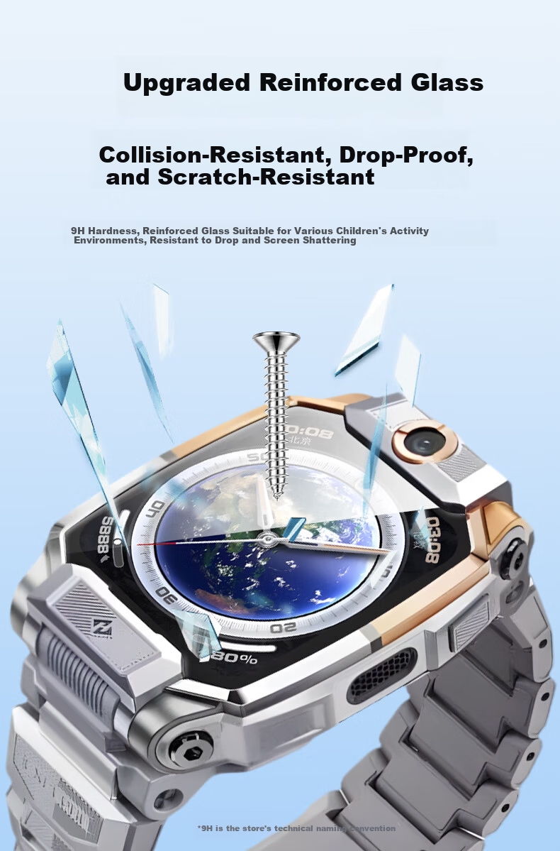 LANGLING [2-Pack HD] Tempered Glass Screen Protector for Xiaotiancai Z8/Z8A Kids Smartwatch, Full Coverage, Scratch-Resistant, Drop-Proof, Anti-Fingerprint Watch Screen Film 2