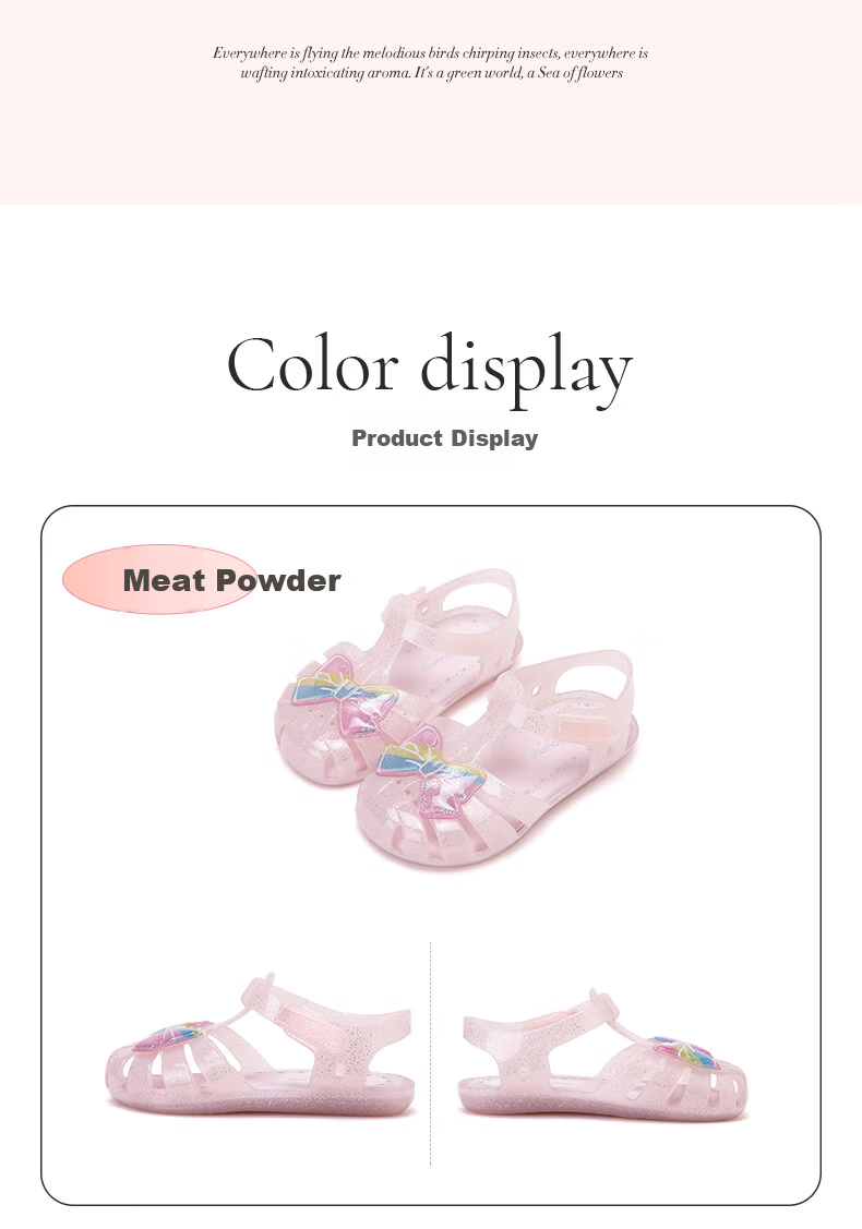 Fulomi Girls Toddler Walking Shoes Summer New Soft Sole Breathable Closed Toe Sandals Infant Sweet Jelly Shoes Pink 29 8