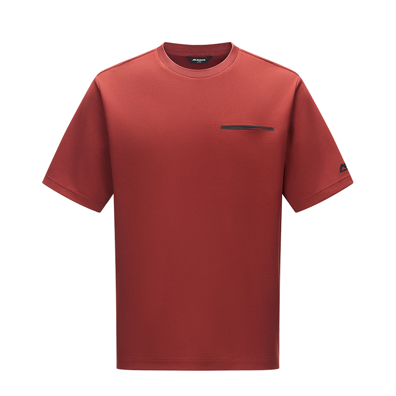 Kolumb Outdoor T-Shirt Moisture-Wicking Sun Protection Quick-Dry Loose Fit Running Fitness Short Sleeve Danxia Red M