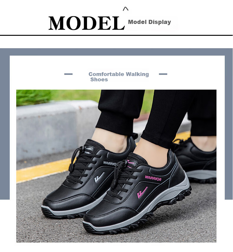 Warrior Women's New Comfortable Elderly Shoes Mom Shoes Middle-aged and Elderly Casual Walking Shoes 3441L Red Size 37 18