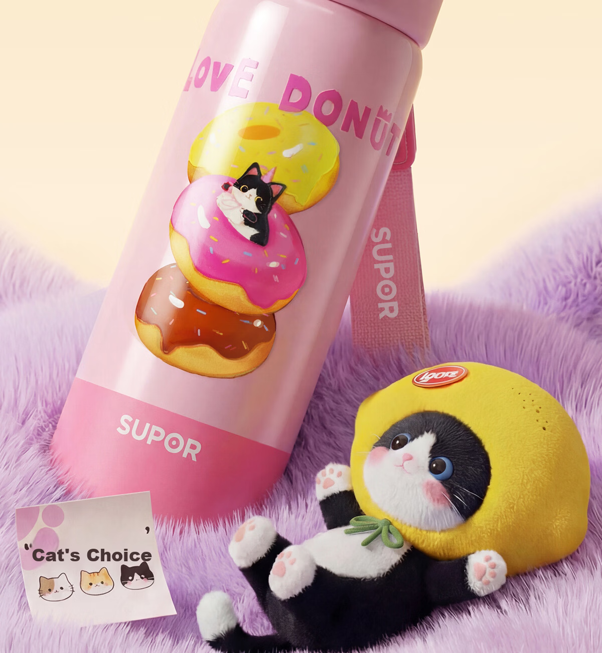 SUPOR Children's Insulated Bottle 316L Stainless Steel Student High-Value Large Capacity Straw Water Cup for Boys and Girls 12