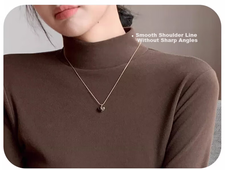 LangSha Maternity Turtleneck Base Layer for Women [25 Autumn/Winter New Arrival], Double-Sided Fleece-Lined Inner Layer, Antibacterial Maternity Warm Top 14
