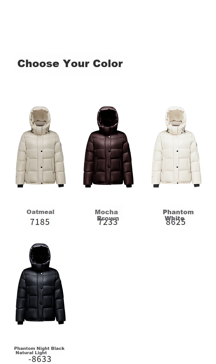Bosideng Women's Winter Goose Down Puffy Thickened Fashion Versatile Stand Collar Jacket Hot Selling Mall Style 15