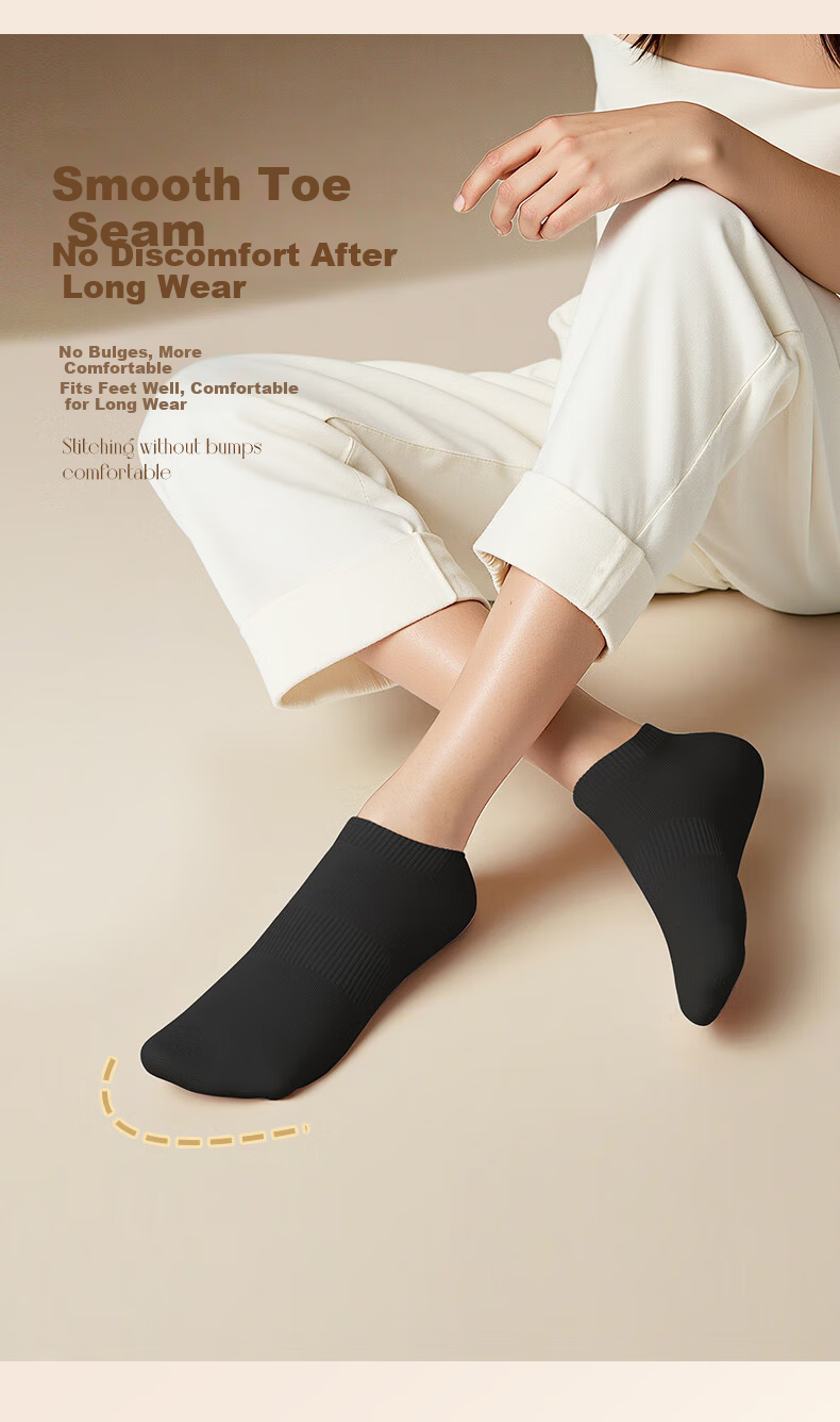 Baicaoyuan Disposable Socks Unisex Summer Thin Short Ankle Socks Travel Wash-Free No-Show Socks 8