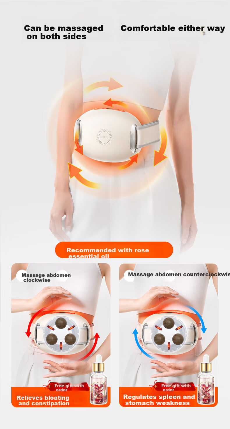 Kepufei Abdominal Massage Device Heated Belly Massager Constipation Relief Automatic Intestinal Peristalsis Promoter Warm Uterus Waist Belt Gift for Mom Girlfriend Mother's Day 17