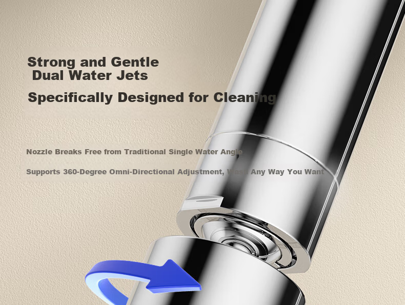 JOMOO Kitchen Faucet Healthy Sink Rotatable Dual Control Hot and Cold Water Tap 33080-205/1B3-Z 11