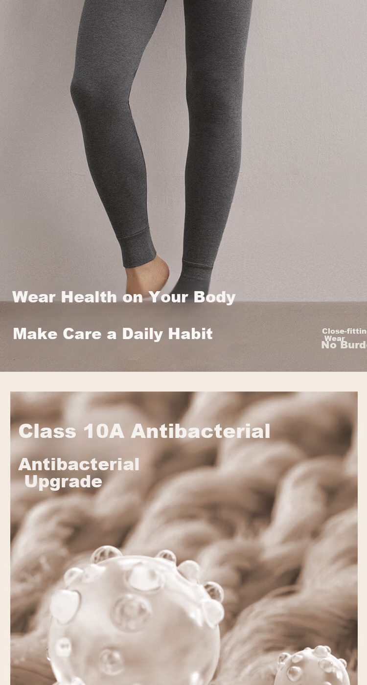 HLA Men’s Autumn Cotton Thermal Pants 210g 10A Antibacterial Mite-Resistant Warm Cotton Underwear 2-Pack 5