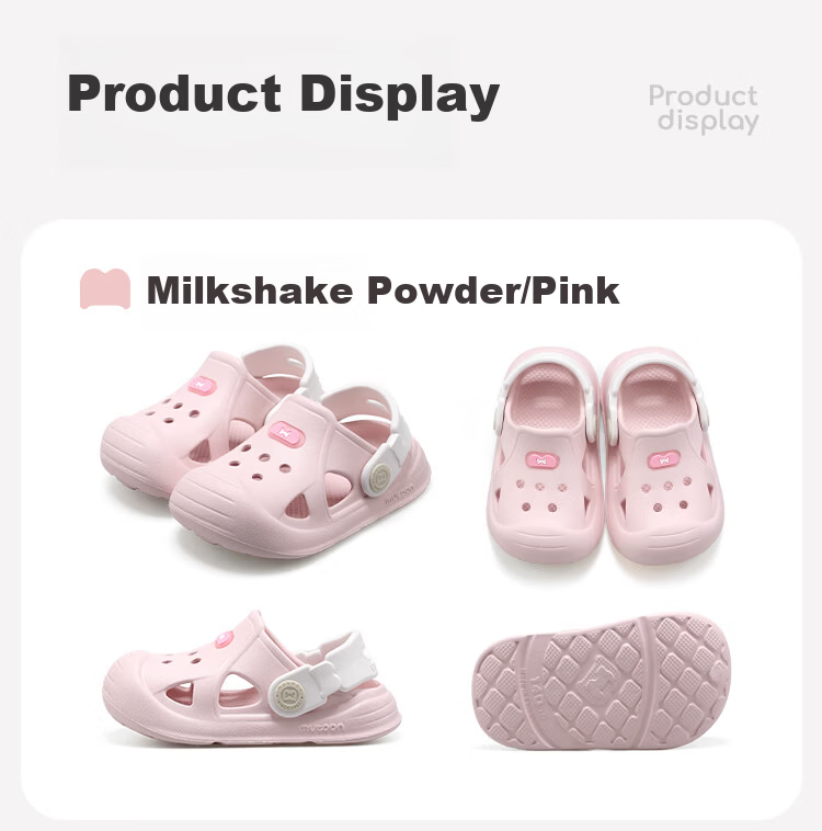 Mutong Kids Slippers Size 26 Summer Toddler Toe-Protective Clog Boys Soft Sole Outdoor Beach Shoes Girls Electric Blue 160 8