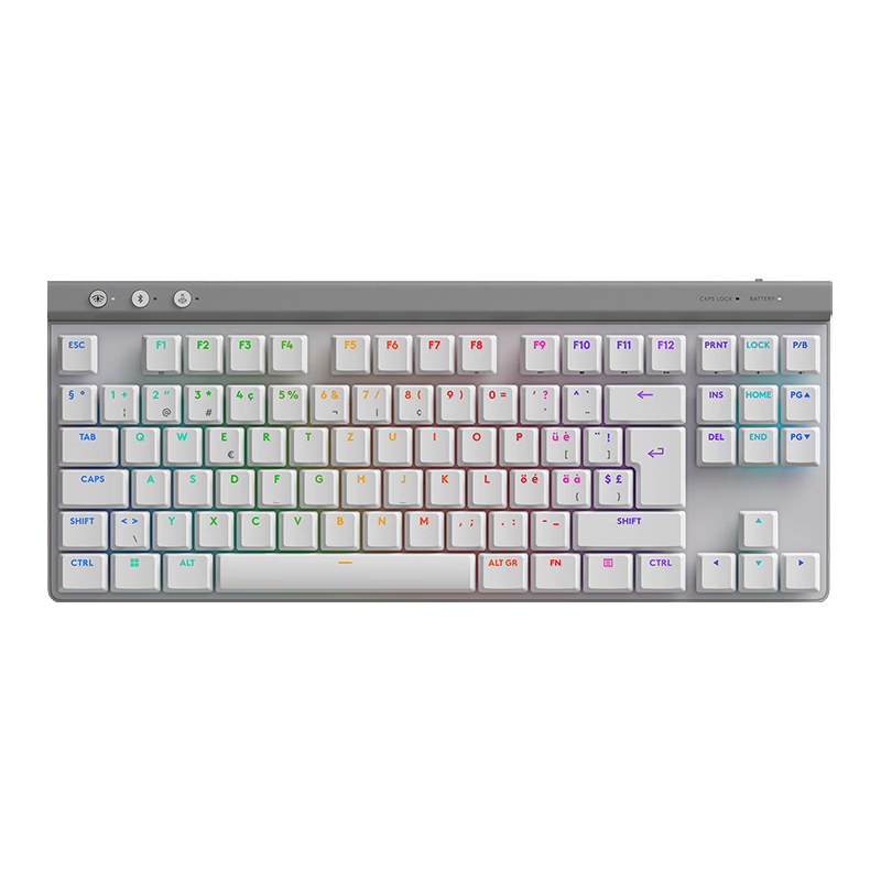 G Falcon Series G515 LIGHTSPEED TKL Low Profile Wireless Gaming Keyboard 87-Key Layout Triangular/Valorant White - L Switch (Similar to Red Switch)