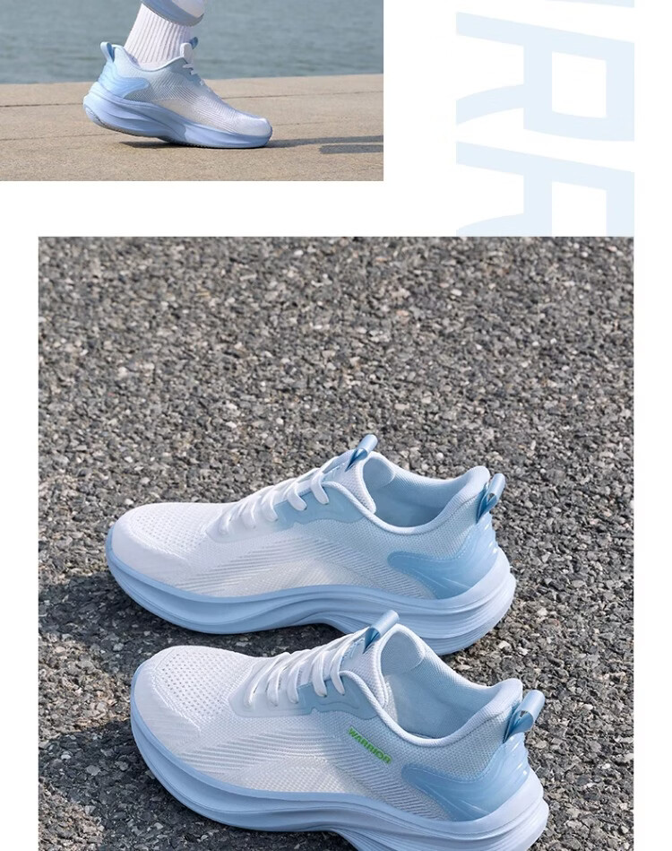 Warrior Women's Sports Shoes 2026 Summer New Soft Sole Breathable Mesh Lightweight Running Shoes 5401 White Size 38 29