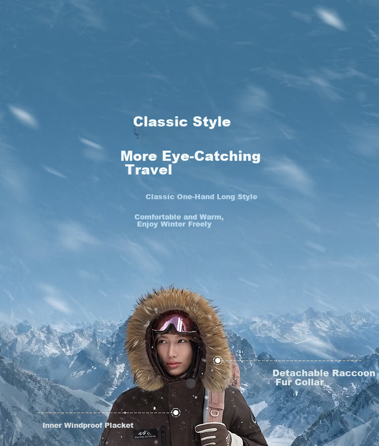 Bosideng 90% Down Jacket Unisex Couple Fashion Thickened Goose Down Large Fur Collar Mall Style Coat 7