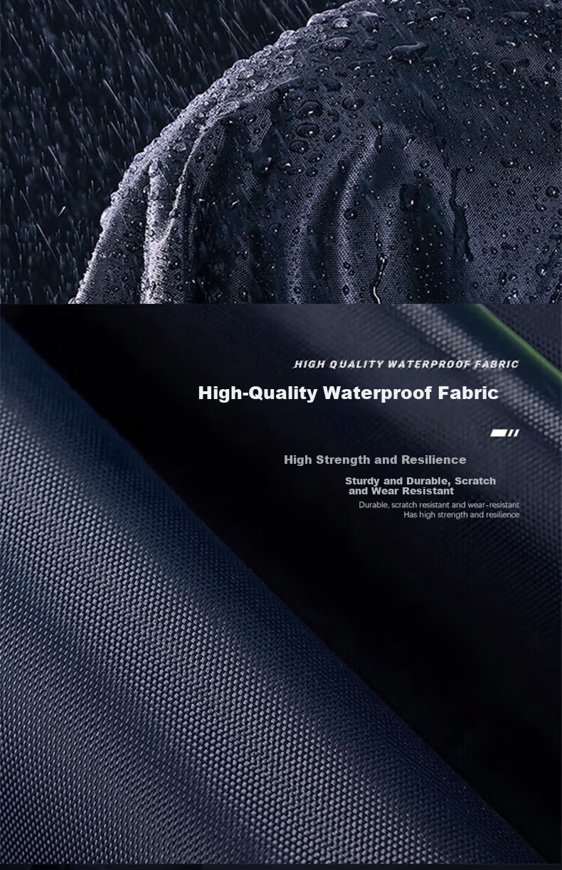 Huadun Single-Layer Nylon Raincoat Set Outdoor Two-Piece Rain Suit Dark Blue XL Size 1 Set 3