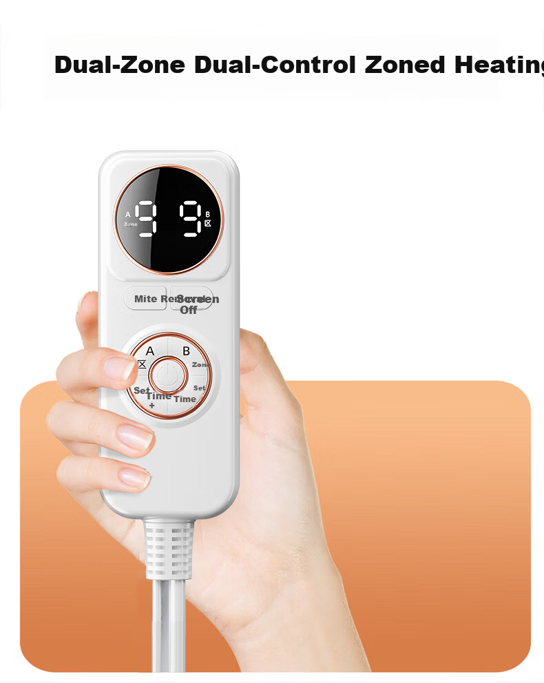 CHIGO High-Temperature Power-Off Double-Person Dual-Temperature Dual-Control Water-Heated Electric Blanket 1.8x2m with Random Switch 15