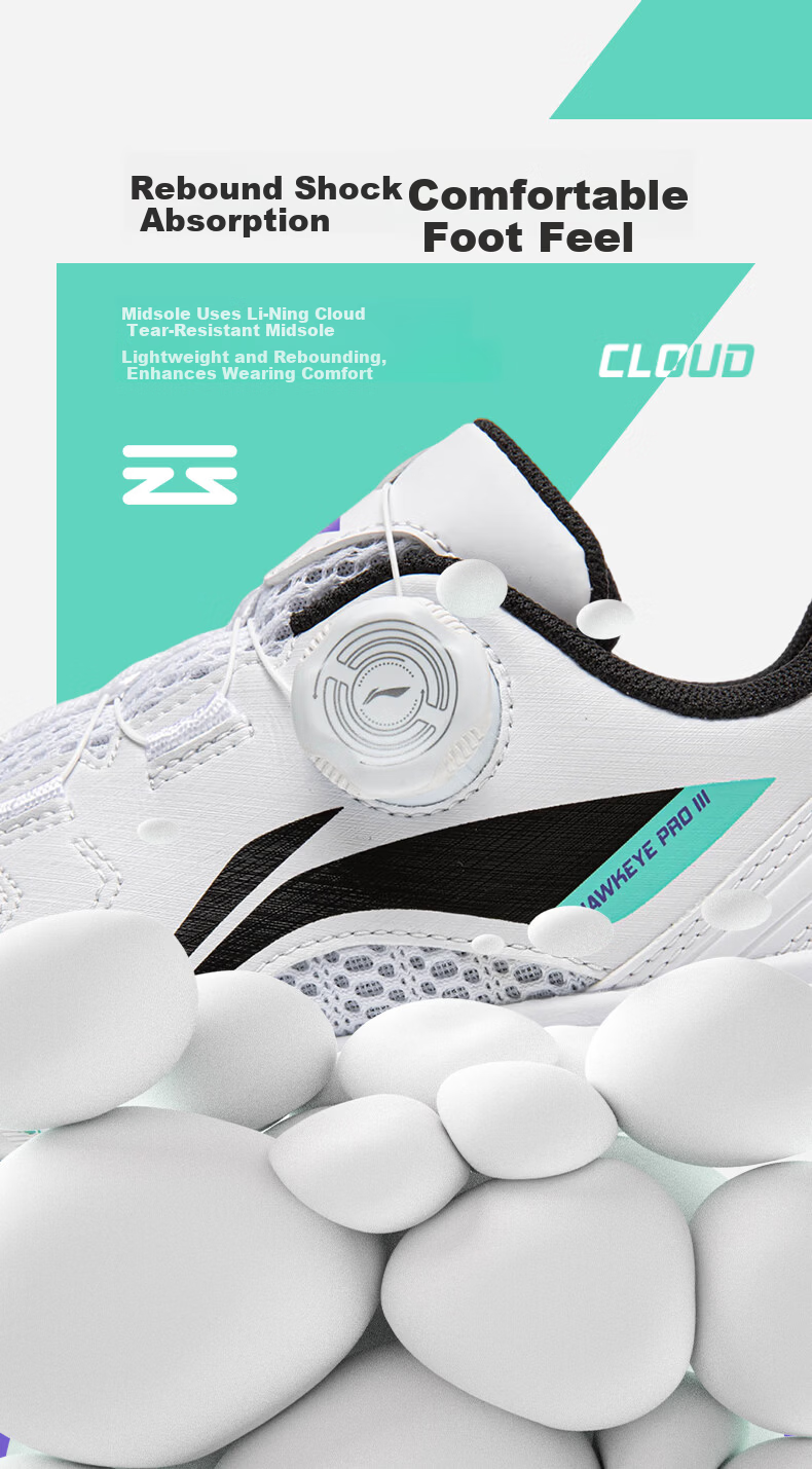 LI-NING Kids Table Tennis Shoes Youth Professional Rubber Sole Training Competition Sports Shoes Standard White/Flame Red Size 31.5 4