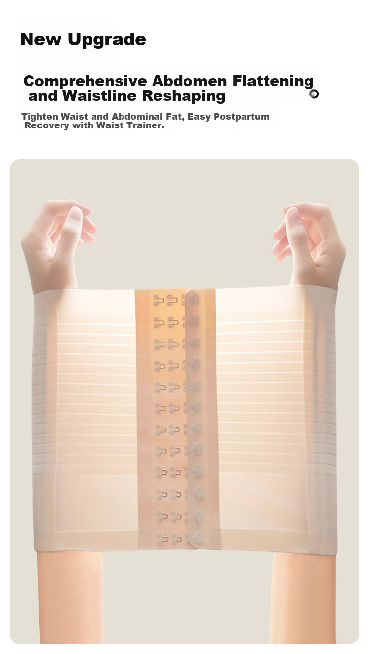 FitonTon Waist Trainer for Women, Shaping Waist Belt, High Elasticity Postpartum Body Shaper, Adjustable Button-Up Tummy Control Belt 7