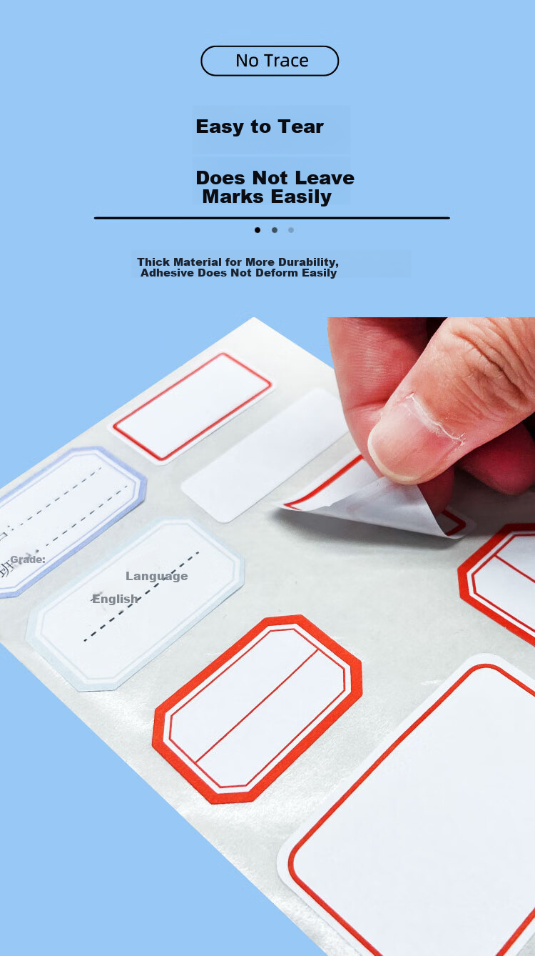 Jufu 1000pcs Label Stickers Sticky Notes Name Tags Adhesive Classification Self-Adhesive Handwritten Colorful Small Macaron Identification Stickers 3