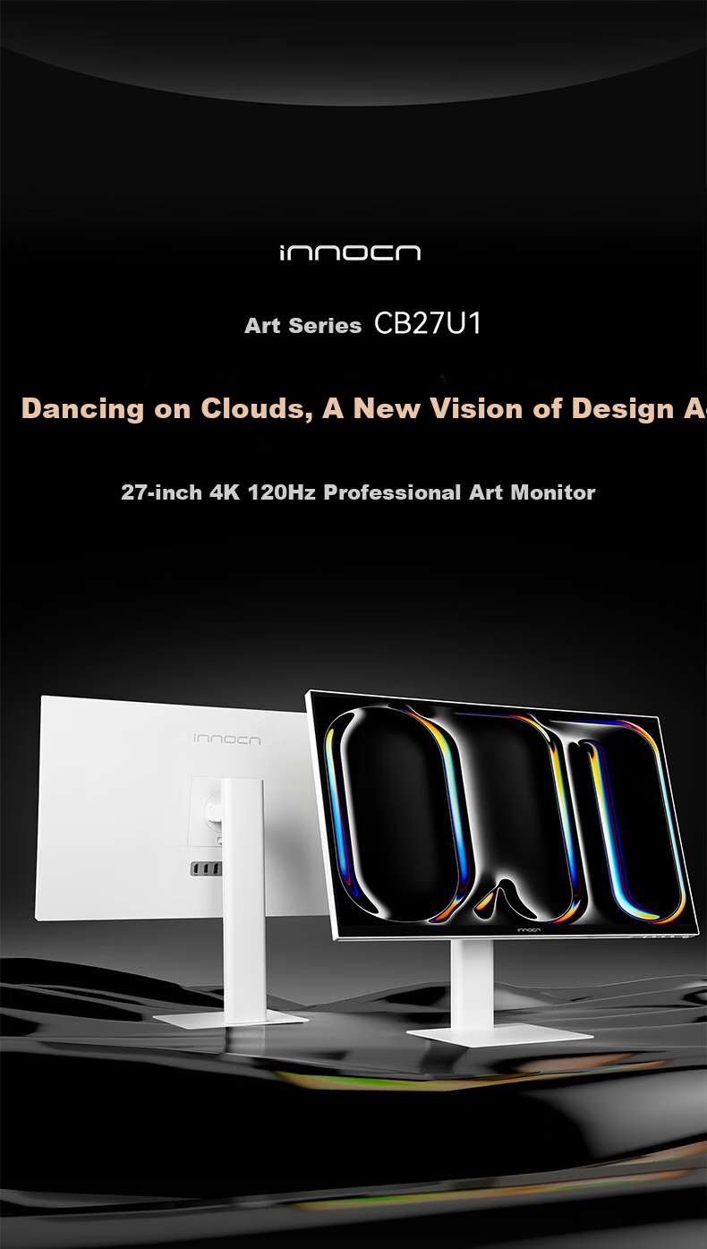 Union Innovation 27-inch 4K Apple Color 120Hz HDR500 Type-C 90W Mac External Monitor 99% P3 Color Gamut 2000:1 Professional Design Office Monitor CB27U1 2
