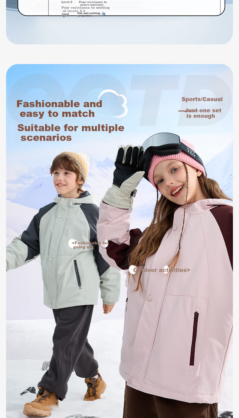 Baleno Kids Winter 2025 New Cotton-Padded Jacket Boys Girls Thickened Warm Coat 4