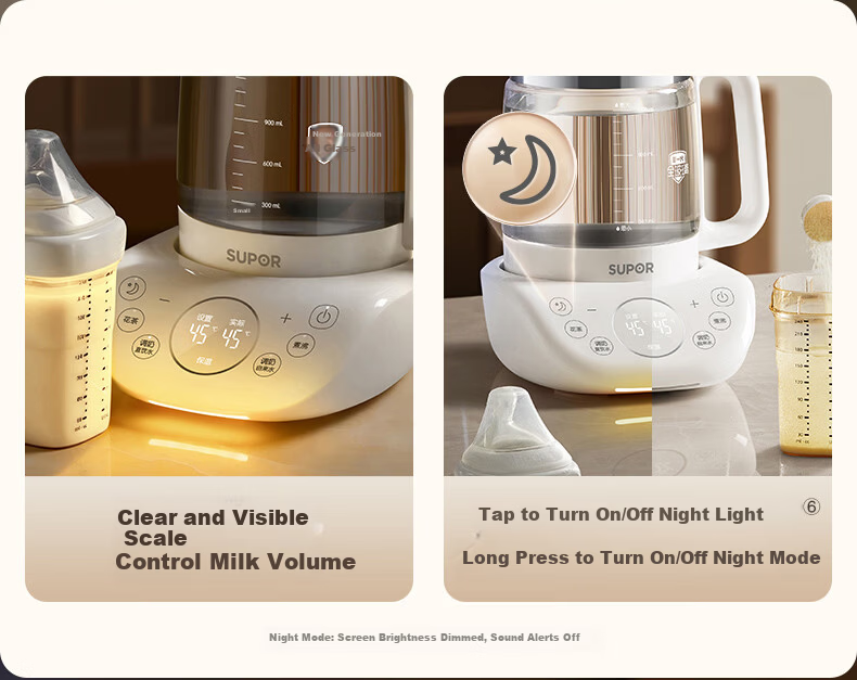 SUPOR Baby Bottle Sterilizer and Dryer All-Glass Feeding Station Thermostatic Kettle Infant Milk Preparation BW016B 20