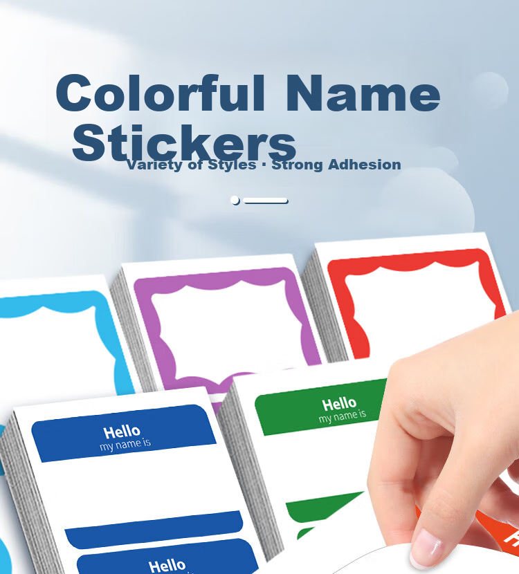 GOTOVAN Large Name Stickers Kindergarten Handwritten Self-Adhesive Children's Name Labels Water Cup Book Signature Stickers Household Storage Marker Adhesive Label Name Tags 1