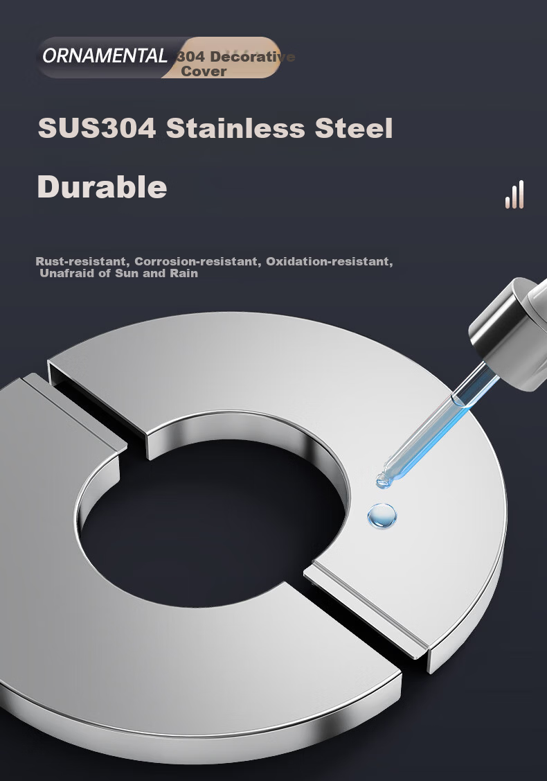 Behind the Scenes Hero Gas Water Heater Exhaust Pipe Decorative Cover Plate Concealment Shield 304 Stainless Steel Air Conditioner Wall Hole Exhaust Pipe Enlarged Thickened Universal No-Disassembly In 4