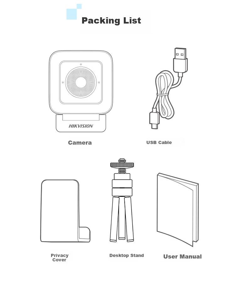 Hikvision Live Streaming Camera 1080P HD Dual Microphones Focus Soft Light Smart Beauty Portrait Centering USB Webcam U22 Pro for Laptop and Desktop 14
