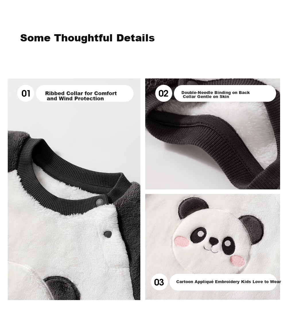 Betis Children's Winter Pajamas New Baby Homewear Set Flannel Fleece Thickened Warm Boys Girls 35