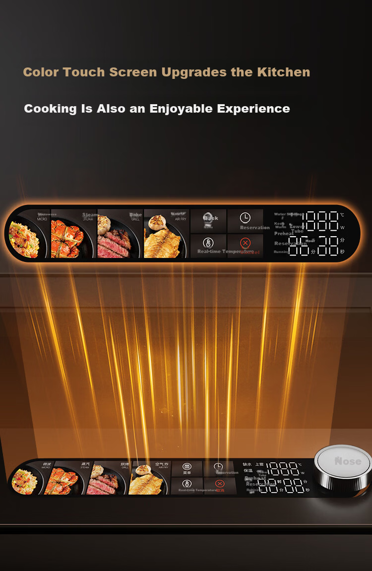 JD Jingzao New Home Micro Steam Oven All-in-One Smart Microwave Oven Toaster Steamer Air Fryer Multifunctional Inverter 28L Popular Cooking Stove WRA106 13
