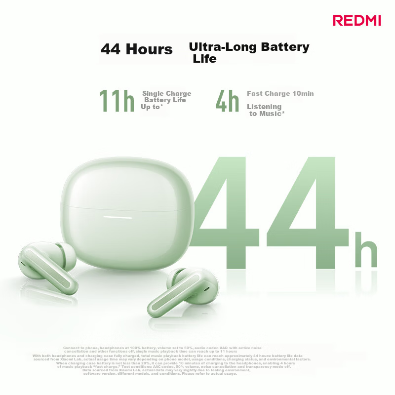 MI REDMI Buds 8 True Wireless Bluetooth Earphones Active Noise Cancelling for Android and Apple Phones, Cream White