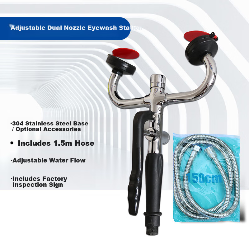 Jinggan Dual-Use Faucet Eyewash Station Laboratory 304 Stainless Steel Simple Emergency Eyewash Device