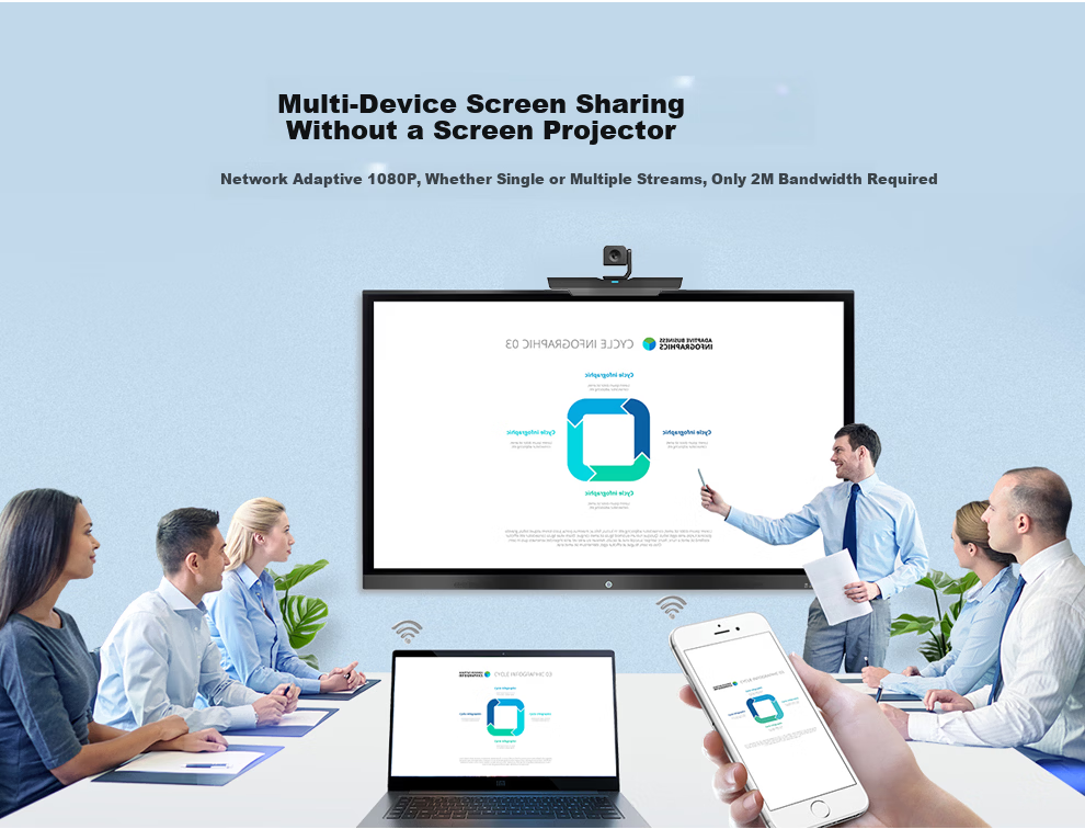 DAIPU Video Conference DP-BM50 Omnidirectional Microphone, 5-Meter Pickup Radius, Smart Noise Reduction, Wireless Bluetooth Cascading Desktop Speaker, for 50㎡ Meeting Rooms, Tencent WeChat, DingTalk 3