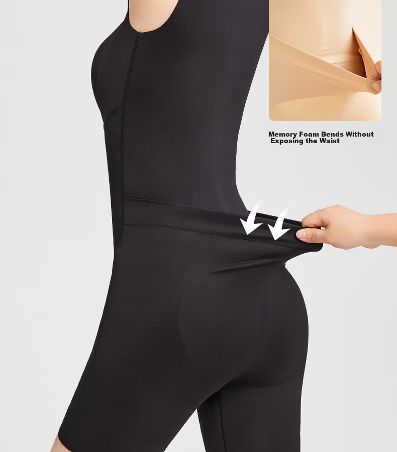 GRACEWELL Women's Shapewear Bodysuit Tummy Control Hip Lift Body Shaping Waist Cincher Wireless Back Closure Slimming Suit Black L 16