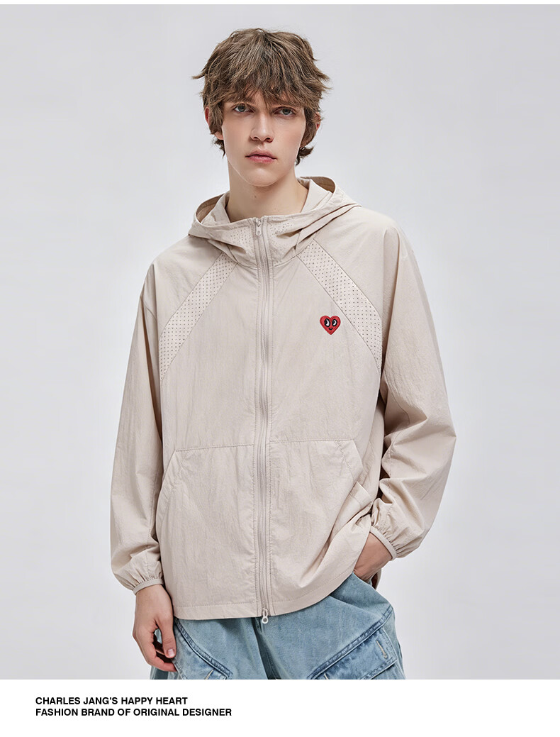 Charles Heart Summer Loose Fit Unisex UPF50+ Jacket Comfortable Cool Sun Protection Coat Pink XS 8