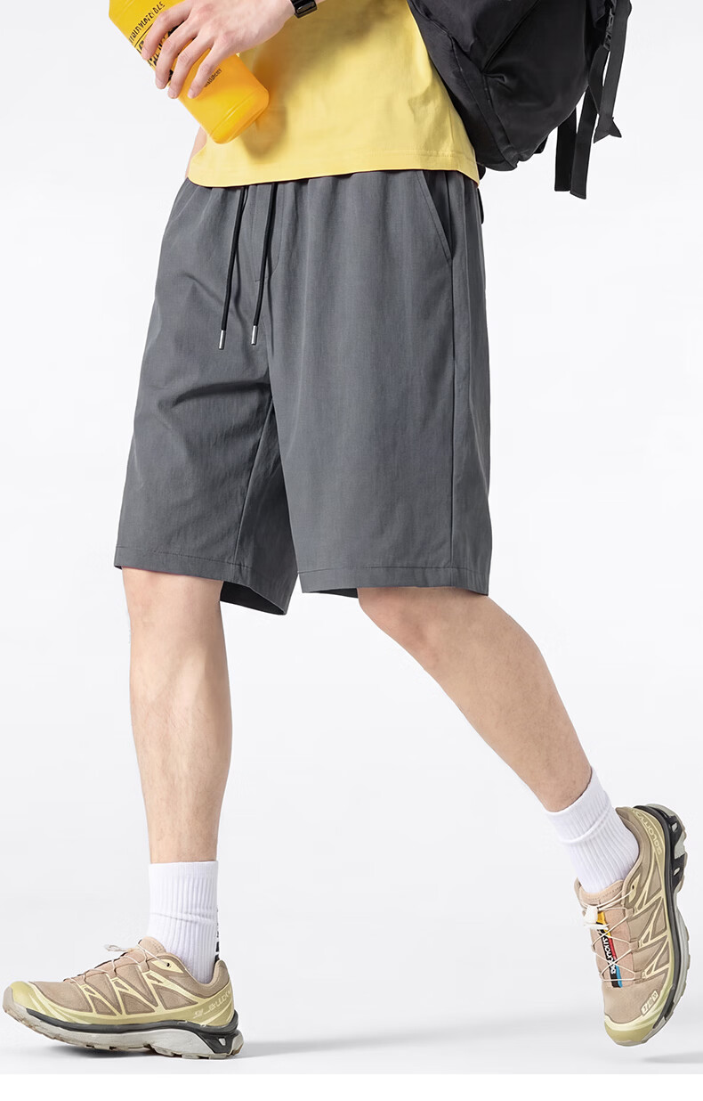 JEANSWEST LIFE Ice Silk Shorts for Men, Summer Lightweight Casual Quick-Dry Breathable Running Five-Point Pants Loose Sports Trousers for Me 8