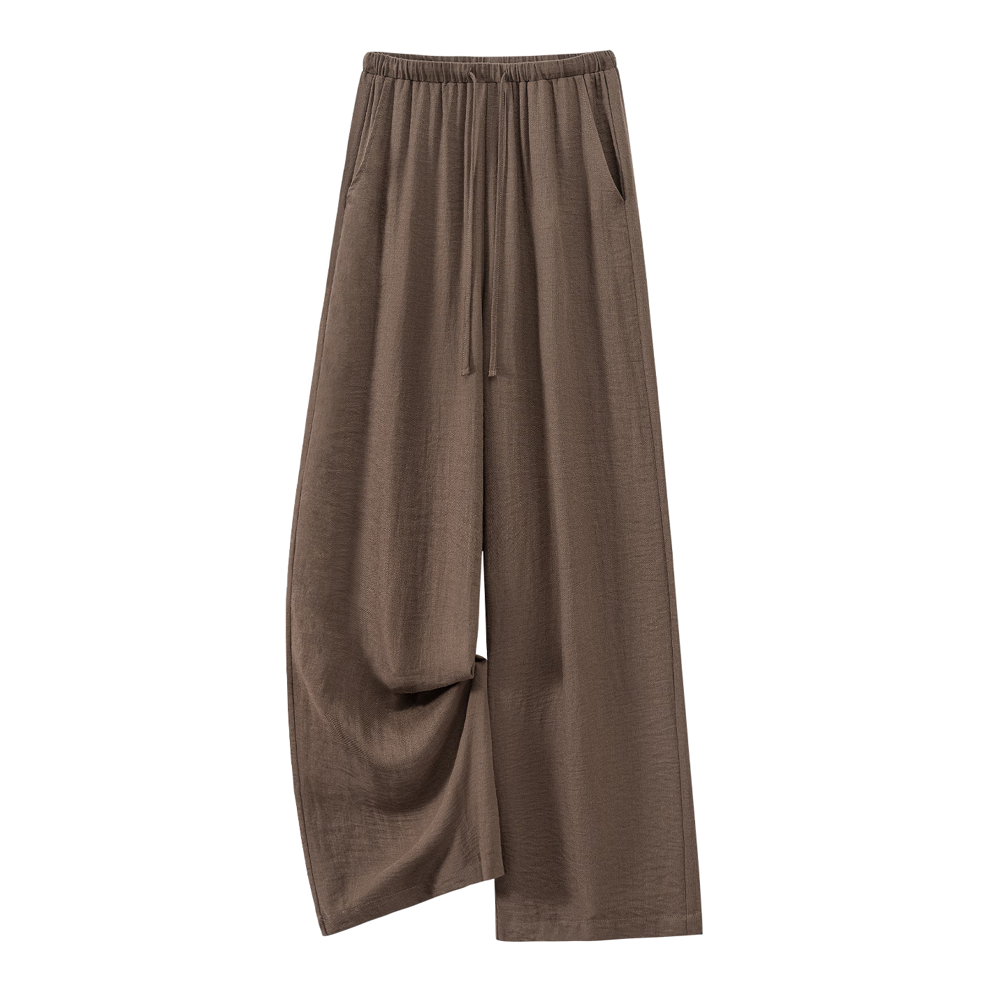 MINISO Linen Wide-Leg Pants Women Summer 2026 New Popular Versatile Petite Draped Long Casual Trousers