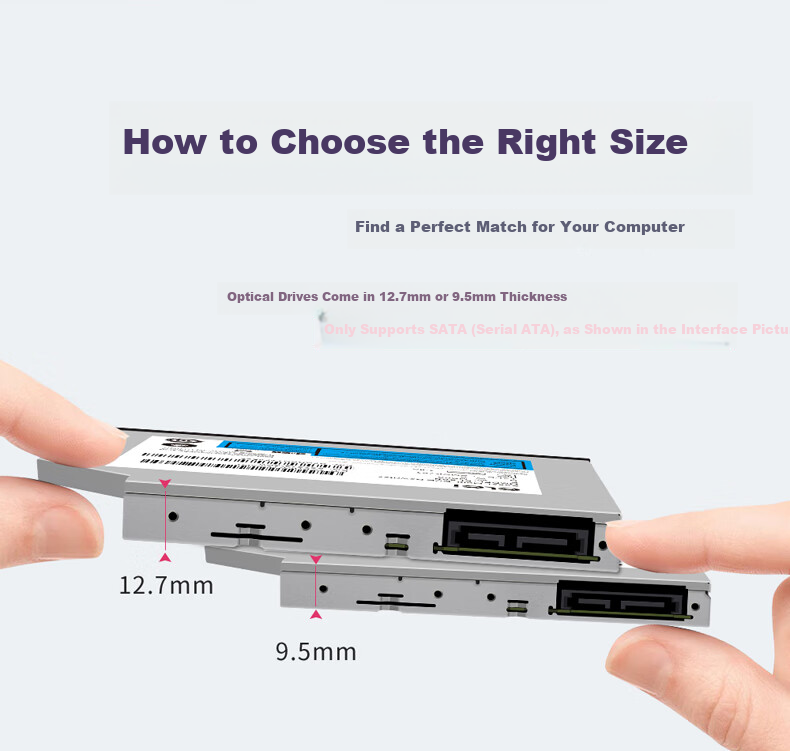 Elei Notebook Optical Drive Combo Burner Mechanism Internal Optical Drive 9.5mm Thickness SATA Interface EL80N23 Compatible with Lenovo HP Haier Hasee Dell 2