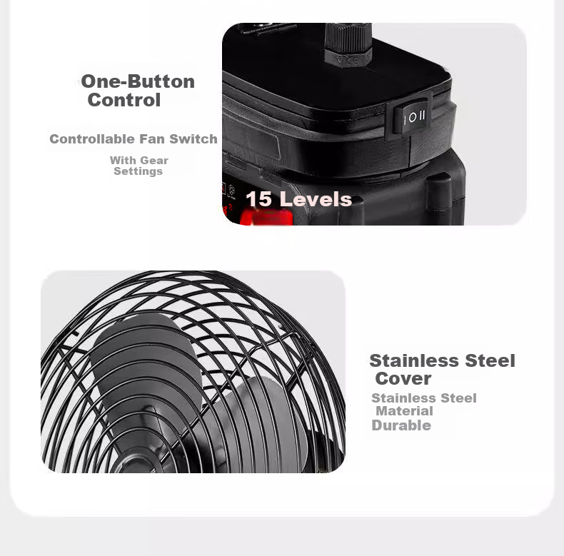 Wulang Machinery Wireless Long-Lasting Lithium Battery High-Power Rechargeable Outdoor Portable Stall Cooling Fan 30