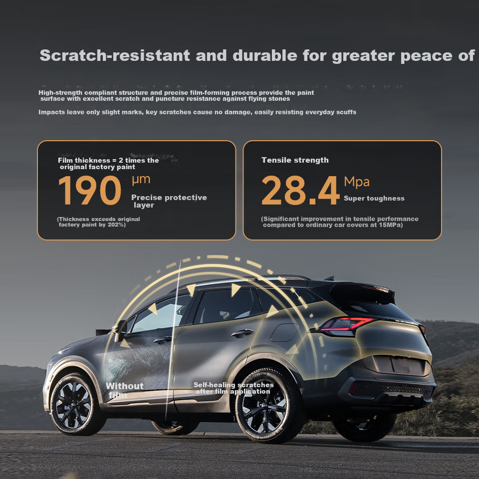 Panshi 7.5mil Invisible Car Paint Protection Film TPU PS05 Series Full Car Scratch-Resistant Transparent Protective Wrap with Free Installation 4