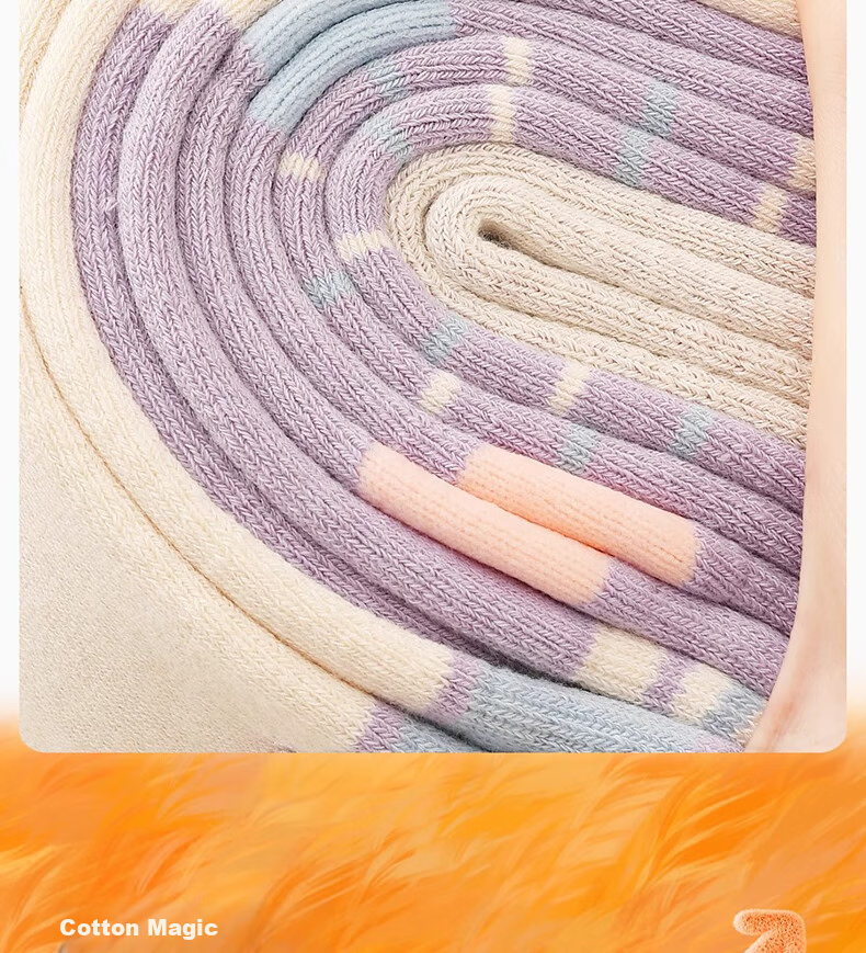 Mianqixiong Kids Terry Socks Girls Winter Thickened Fleece Cotton Mid-Calf Socks 5 Pairs-Q1 Thickened 5