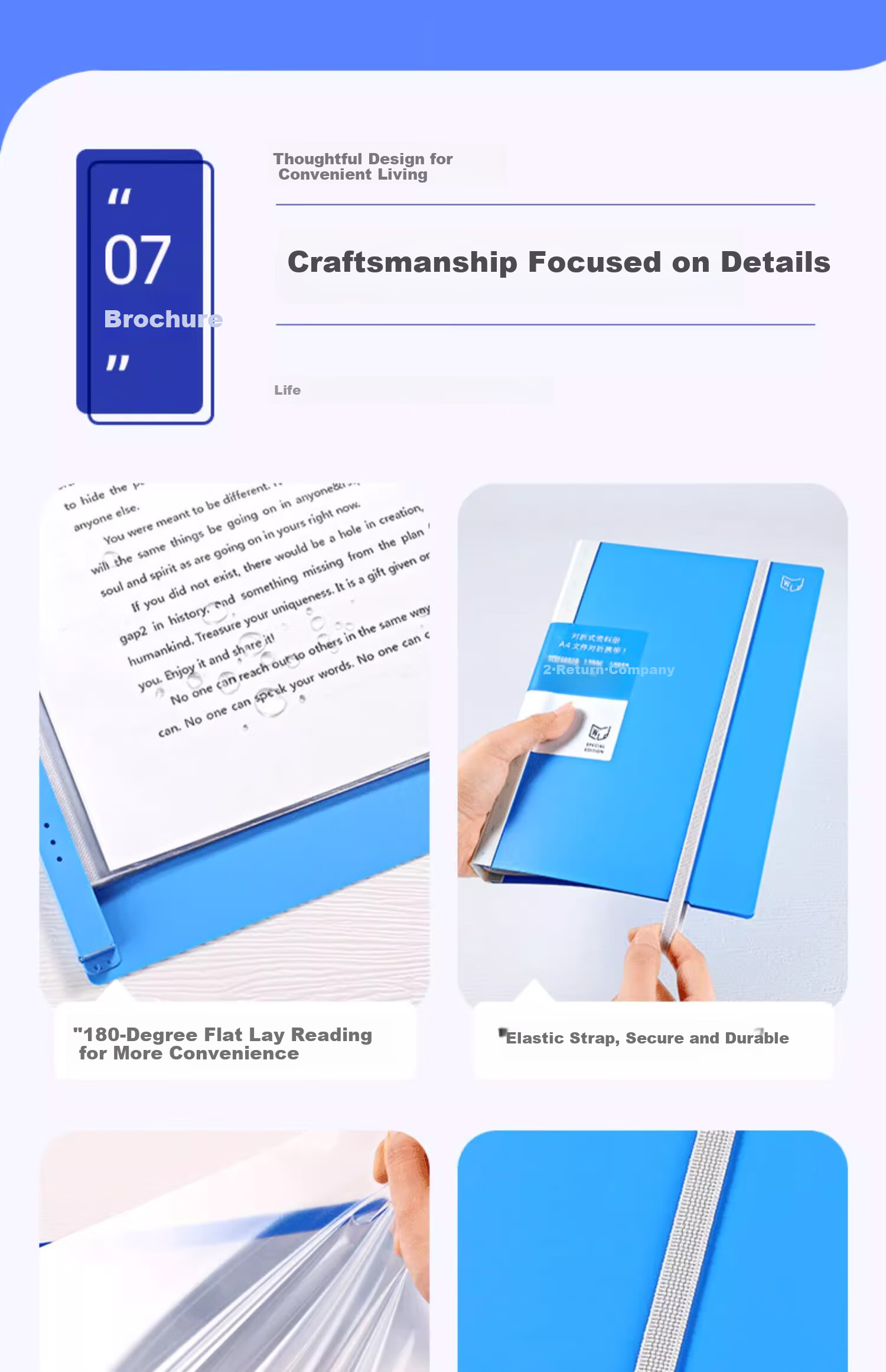 Jinggong Foldable A4 Document Organizer Exam Paper Storage Prenatal Checkup Report Medical Record Storage Jinggong Blue 5894M-GSBN02 8