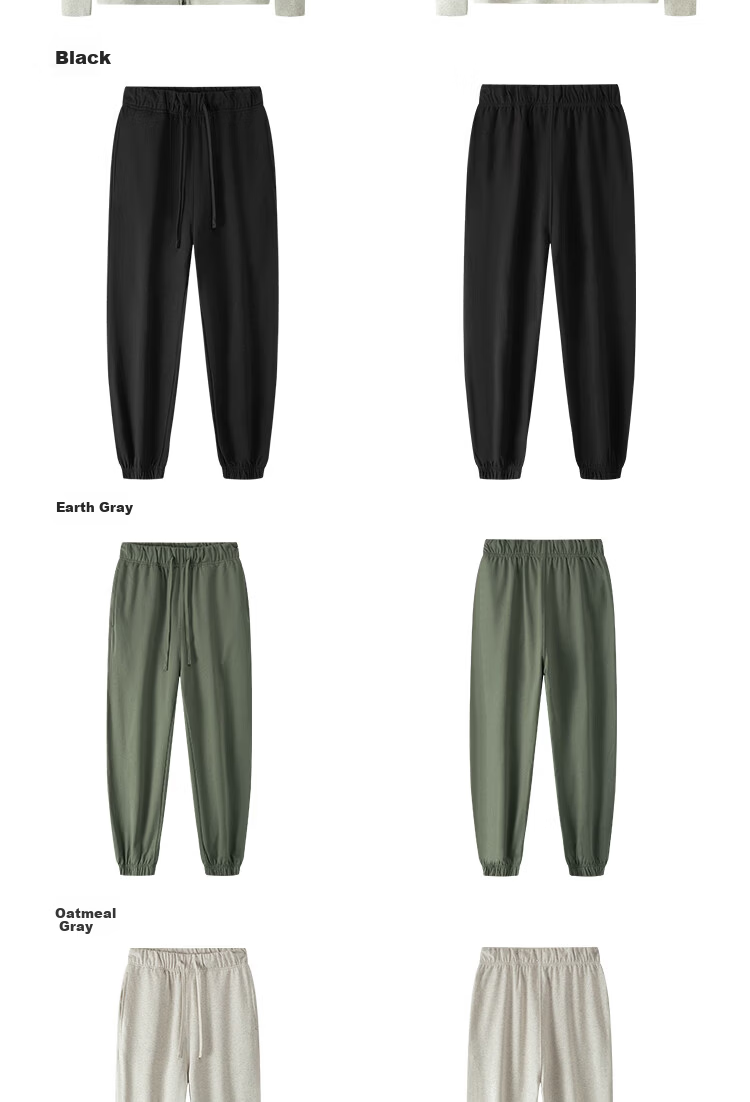 LIMENG Pure Cotton Casual Sports Suit Men Drop Shoulder Loose Fit Spring Autumn Cardigan Men's Sweatshirt Two-Piece Set Black M 10