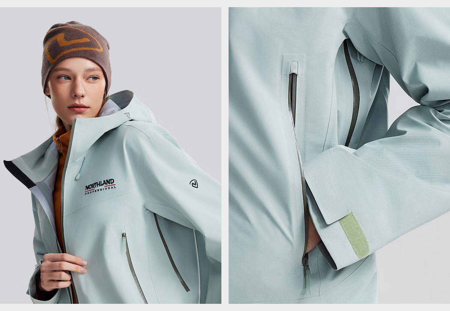 NORTHLAND 【Gale】3L Hard Shell Waterproof Windproof Hiking Mountaineering Jacket Unisex Outdoor Shell Jacket 18