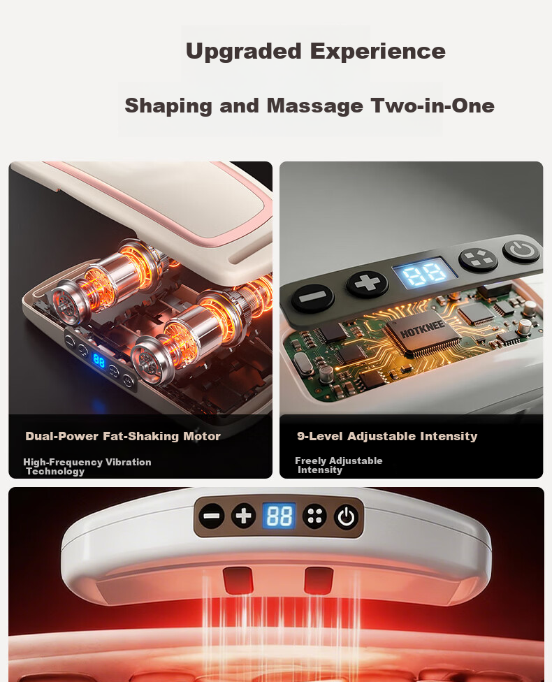 HOT KNEE Fat Burning Shaking Slimming Machine Lazy Fitness Weight Loss Massager Waist Belt Fat Burning Shaping Device 4